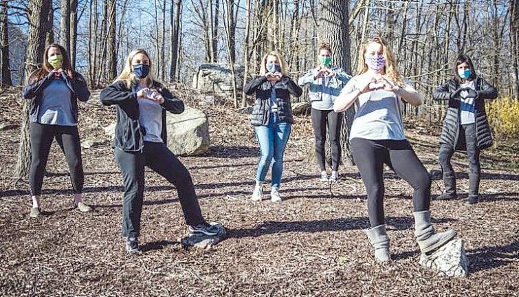 Sparta Helps Healthcare Heroes leadership team (from left): Kristin List, Melissa Prestipino, Joanna Beach, Erica Hertzberg (back), LeeAnne Pitzer (front), and Nicole Chiong