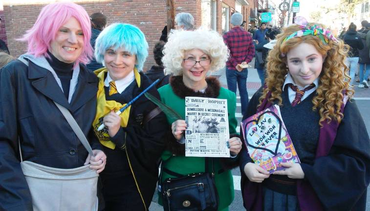 Pottermania comes to Newton Peggy Etra, Rachel Etra, Renee Rosenberg, and Lorraine Rosenberg, of Parsippany, dressed as characters from the Harry Potter series.