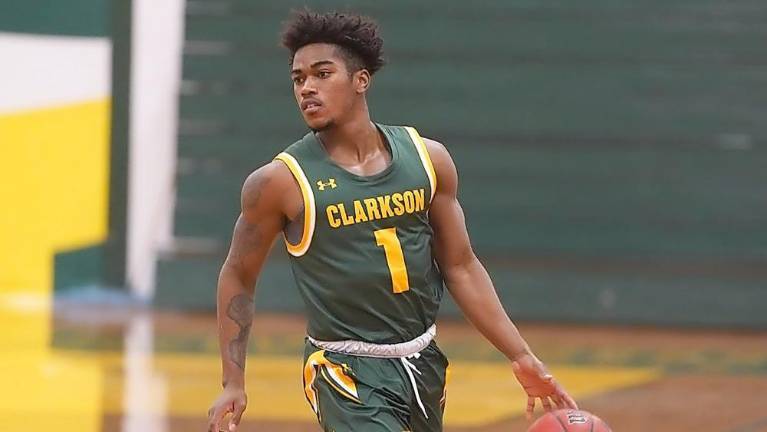 Dante Joefield is a senior guard on the men’s basketball team at Clarkson University in Potsdam, N.Y. (Photo courtesy of clarksonathletics.com)