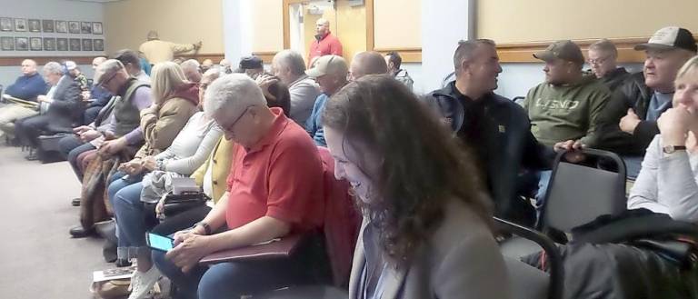 Every seat was taken inside Sparta Municipal Hall (Photo by Frances Ruth Harris)