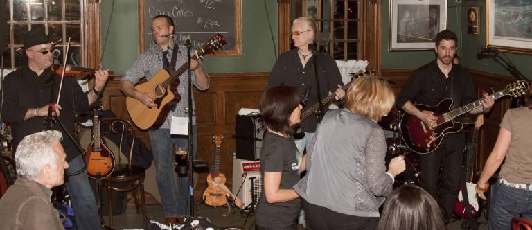 St. Moritz hosting local band's CD release party Members of SteppingSTONE Band play at The Dublin Pub in Morristown at the first of two CD Release Parties for "I'll Be Coming Home"