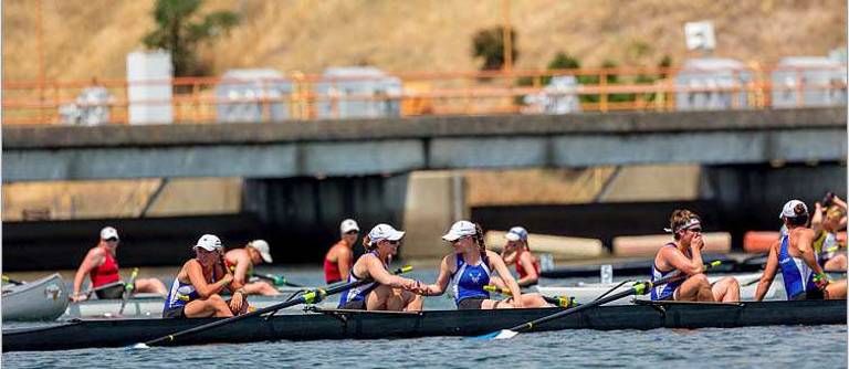 Stillwater woman helps row Wellesley College to victory Molly Hoyer, second from the right, without a hat, with her crew after the team's 2016 gold win Photo courtesy of Molly Hoyer
