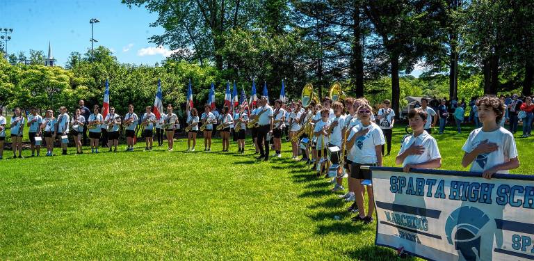 Photos: Memorial Day Parade Sparta High School marching band members at the ceremony.