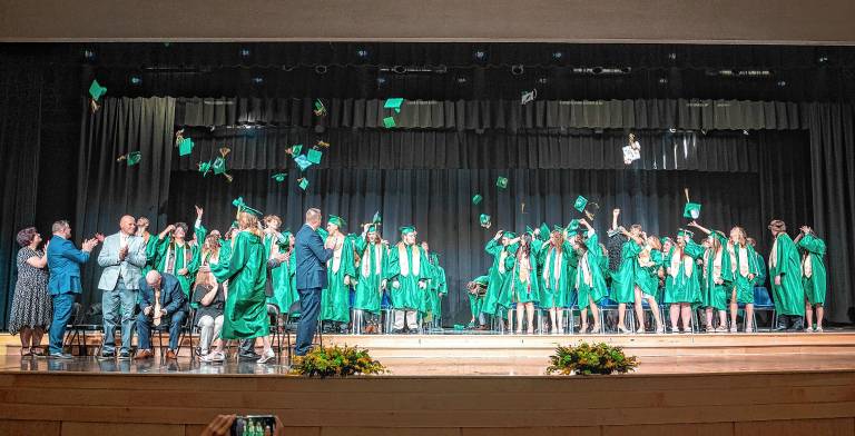 Photos: Sussex County Technical School graduation Sussex County Technical School graduates toss their caps at the end of graduation Wednesday, June 18. (Photos by Nancy Madacsi)