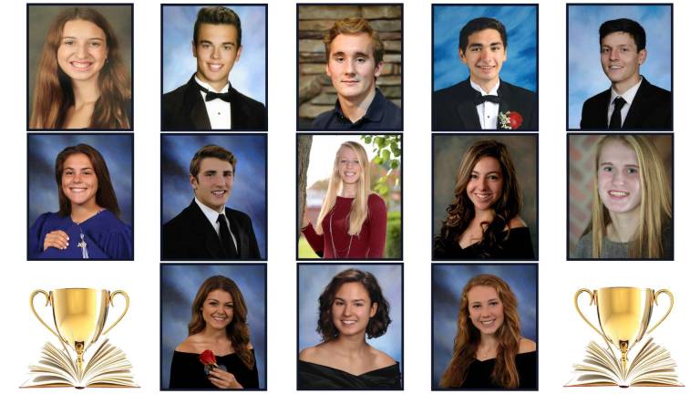 Pass it Along to award 13 scholarships From left, top row: Savannah Doelfel, Edward O’Melia, Sawyer Fenlon, Anthony Christiana and Martin Kuras. Middle row: Kelly Insalaco, Brandon Bready, Kayleigh Furth, Julia Buttgereit and Paige Smith. Bottom row: Olivia Wolz, Maya Rakoczy and Fiona Blake. Photo provided