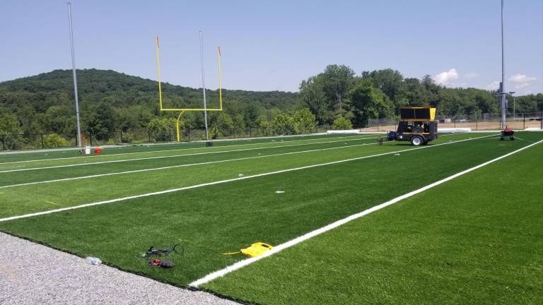 Groundbreaking for the new turf project was in September 2019, and this week the turf has been laid down.