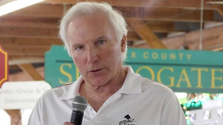 Bill Truran, Sussex County Historian, at the Aug. 7 presentation