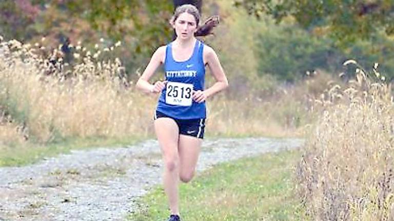 Ashley Espinosa running on the Kittatinny cross country course (Photo by Nancy Espinosa)