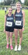Sparta girls’ cross country captains Celia Rossettini and Sierra Harms