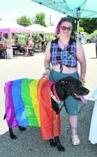 <b>Emily Plant of Montague is shown with her dog Coal.</b>