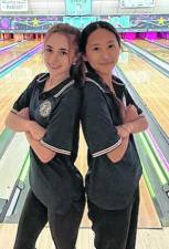 Sparta Bowling captains Haley DiFilippo and Ling Mei Chen