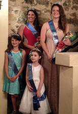 Byram&#x2019;s 2014 Royal Court includes, from left to right (at front) Nicole Miller, Young Miss Byram, and Jocelyn Bailey, Little Miss Byram. (At back) Ally Tufaro, Miss Byram, and Kaitlyn Andolena, Junior Miss Byram.