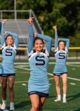 Ava Mazzarella is shown cheering at Sparta Township High School.