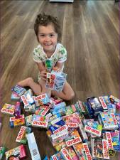 Blakely Boyle, who is undergoing treatment for T-Cell lymphoblastic lymphoma, is shown with bandaids.