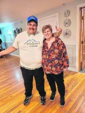 BB1 Brandon Bordt poses with Tammy Howell, exalted ruler of Sparta Elks Lodge #2356. (Photos by Ava Lamorte)