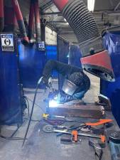 <b>A member of SCCC’s welding program is hard at work. (Photos by Bryan Fumagalli)</b>