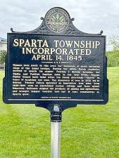 Earlier this year, the Sussex County Board of County Commissioners awarded Sparta an historical marker newly installed by Sparta Town Hall.