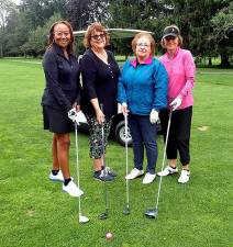 Alethea Batts of Scotch Plains, Carol Gelormino of Branchville, Mary Karakos of Fredon and Gail Martin of Newton were among the nearly 70 area women who attended the annual United Way Honey Open Golf Outing on Sept 9, 2019. Golfers helped raise more than $21,000 to help struggling residents.