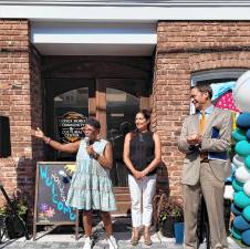 <b>From left are Sussex business owners Tameeka Ford and Kathy Esposito with Mark Valli, chief executive of Norwescap, at the opening Aug. 13 of the nonprofit organization’s Center for Entrepreneurship. (Photos by Theresa Esposito)</b>