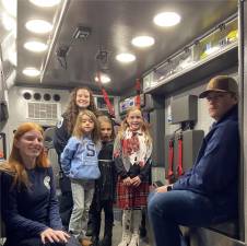 HH1 Young residents take a tour with members of the Sparta Ambulance Squad at Hanging with Heroes on Friday, Oct. 13. (Photo by Deirdre Mastandrea)