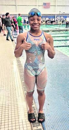 Madison Castle of Jefferson broke her own school record in the 100-yard breaststroke.