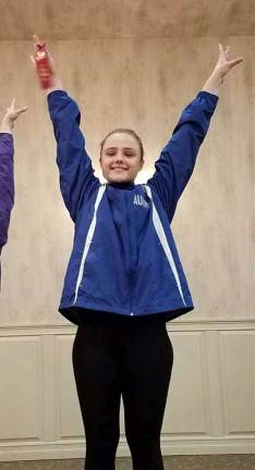 Audrey Biss, of Sparta, scored a 9 on vault and 11h place. She qualified for Regionals and is an XCEL Platinum gymnast. Photo courtesy of Giant Gymnastics