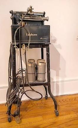 An ediphone on display at the museum.