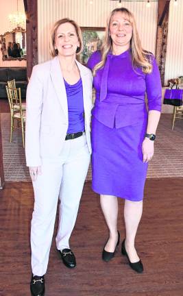<b>Angela DeLucca, the Sussex County Association President and Getta Bakker, Executive Committee, pose for a photo.</b>