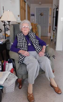 Flossie reflects on her 100 years. (Photo