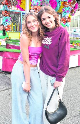 Gianna Santa and Adrianna Carucci, both of Sparta, pose for a photo.