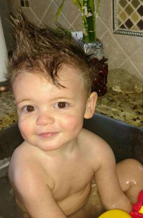 Bath time! Photo courtesy of Raphaelle.