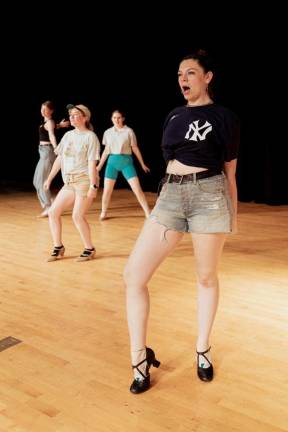 Skylar Tomlin, who plays Mayzie LaBird, and cast members rehearse for the North Star Theater Company’s musical ‘Seussical,’ which will be performed July 27-30 at Sparta High School. (Photos provided)