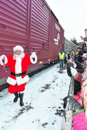 Santa Claus welcomes Operation: Toy Train into Sparta.
