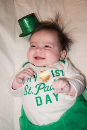 Lorelai Autumn. Baby’s 1st St. Patrick’s Day. Photo courtesy of Amanda.