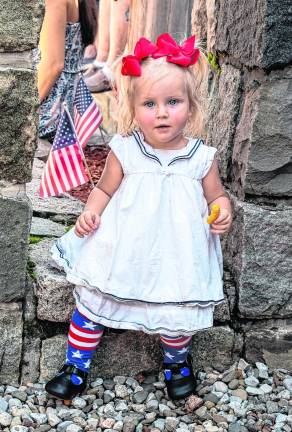 Harper Shaw waits for the parade.