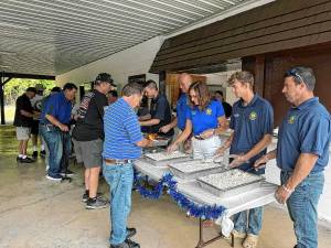 VP1 State and county officials dish out food during the 12th annual Veterans Picnic on Saturday, Aug. 16 at the Hamburg Fire Department Pavilion. (Photo courtesy of Mike Inganamort)