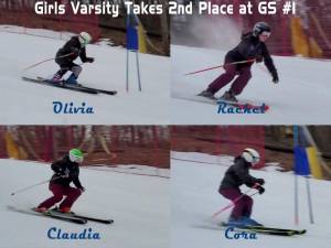 Sparta Ski: Girls Varsity Racers (from left to right, top row) Olivia Finkeldie, Rachel Young, (from left to right, bottom row) Claudia Calafati &amp; Cora Moriarty.