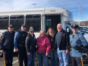 The Sussex County Food Pantry put out its annual call to stock the shelves for the holidays, and residents responded in generous fashion, filling buses and police cruisers this past weekend with turkeys, hams, and non-perishable food items. The food was delivered to the pantry on Monday morning, Nov 25, where volunteers unloaded a mountain of canned items and filled the beds of pick-up trucks with turkeys to be distributed to area families in need.