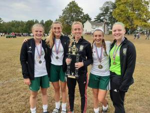 Advancing to finals, Veritas Christian Academy defeated Gloucester County Christian School 6-0 on Friday, Oct. 11 at Gloucester County Christian School in Sewell, NJ. Charlotte Milanesi was awarded tournament MVP and Chloe Milanesi, Rose Hockman and Kayla Amels received tournament All-Stars.