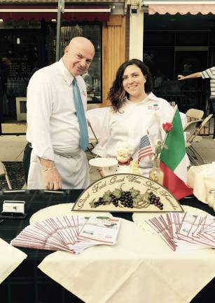Brian Bode (left) and Rachel Meredith showcased their culinary creations from Bella Italia which is located in Andover. Photos by Laurie Gordon