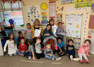 Authors Jeanne Heinke and Agnes Rizzo visited Little Sprouts Early Learning Program recently to read from their book Do Scarecrows Sleep at Night?
