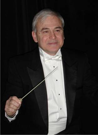 Conductor Gerald Tedesco, from the Sussex County Youth Orchestra