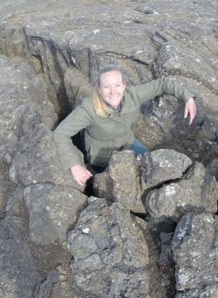 Someplace New owner Samantha Hartman in Iceland.