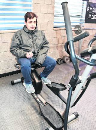 Daniel Brett of Frankford is shown on a bicycle.