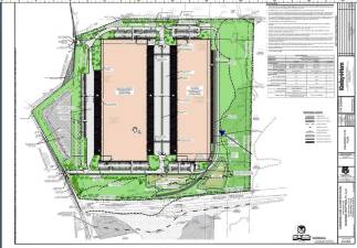 The warehouse complex site plan presented to the Sparta Planning Board