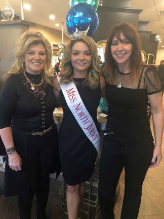 Mancuso owners Mary Mancuso and Jacque Cox flank Miss North Jersey Ashley Terpak at Saturday's kick-off fundraiser for the National Eating Disorder Association.