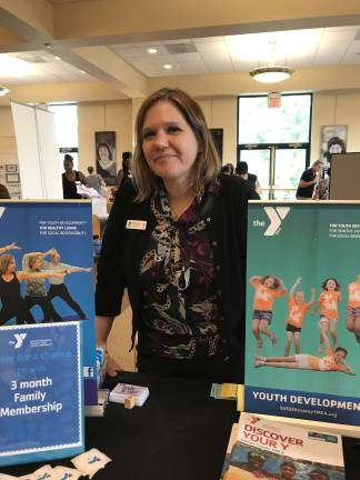 Laura McCann, a representative of the Sussex County YMCA, was on hand to let people know about the Y's services for the community.