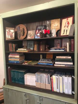 Books at the in the Coursen Homestead.  During research in advance of the Bicentennial, it was noted that the name "Fredon" may have been derived from the word "freedom."