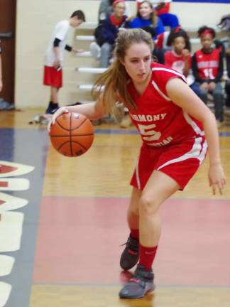 Harmony Christian's Jill Dziengiel scored two points.