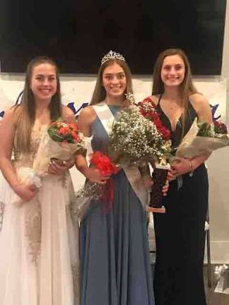 From left: First Runner-Up Shelby Kapp, Hannah Fagersten, and Second Runner-Up Samantha Russo